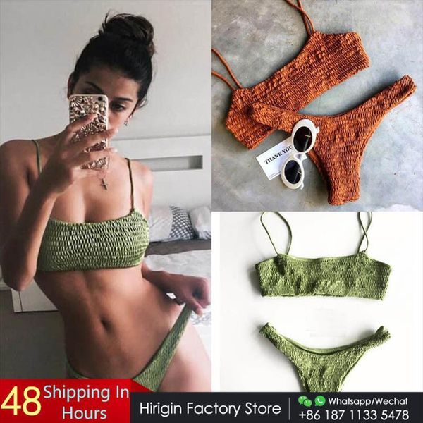 women bandage push up padded womens swimsuit bra bikinis set solid triangle bathing bather beachwear, White;black
women bandage push up padded womens swimsuit bra bikinis set solid triangle bathing bather beachwear, White;black