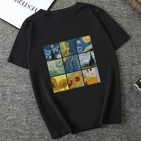 summer fashion casual harajuku womens vintage van gogh graphic tees o neck short sleeve loose female t shirt, White
summer fashion casual harajuku womens vintage van gogh graphic tees o neck short sleeve loose female t shirt, White