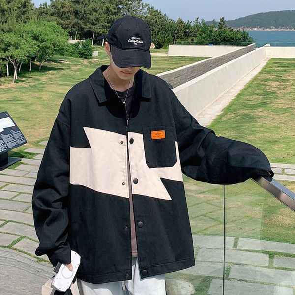 men's jackets 2021 autumn and winter casual street jacket parka coat windproof plus size windbreaker, Black;brown