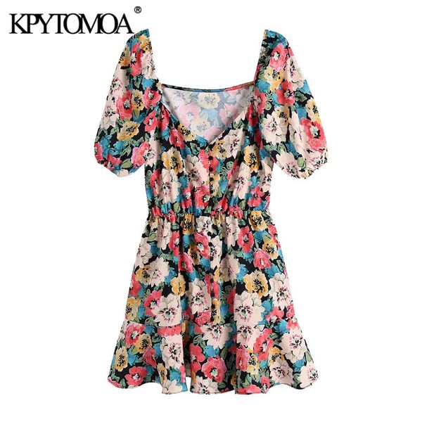 women chic fashion with buttons floral print mini dress vintage v neck short sleeve female dresses vestidos mujer 210416, Black;gray
women chic fashion with buttons floral print mini dress vintage v neck short sleeve female dresses vestidos mujer 210416, Black;gray