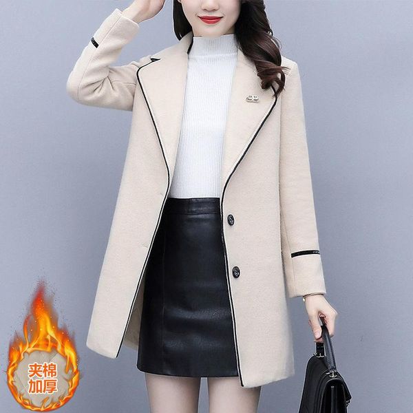 women's wool & blends jacket women coat woolen autumn and winter veste manteau femme, Black
women's wool & blends jacket women coat woolen autumn and winter veste manteau femme, Black