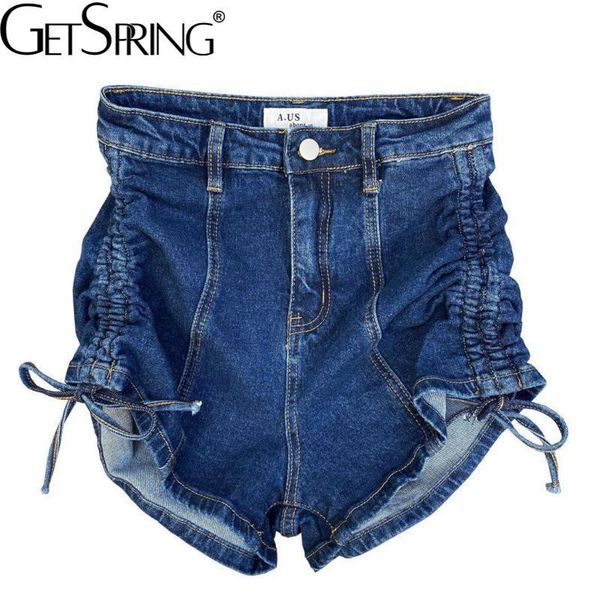 women's shorts getspring women short irregular drawstring bandage mini denim all match high waist jeans 2021, White;black
women's shorts getspring women short irregular drawstring bandage mini denim all match high waist jeans 2021, White;black