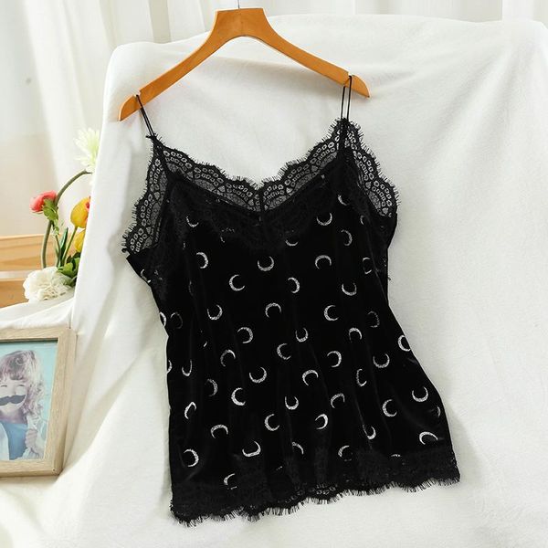 women's tanks & camis black velour lace trim women sequins shining velvet y2k style dots butterfly crescent pattern chic fashion t, White
women's tanks & camis black velour lace trim women sequins shining velvet y2k style dots butterfly crescent pattern chic fashion t, White
