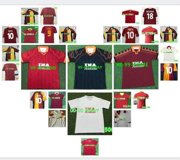 89 90 88 91 92 93 94 95 96 97 98 99 00 roma retro soccer jersey 2000 01 02 totti batistuta candela montella shirt 2002 maglia da nakata, Black
89 90 88 91 92 93 94 95 96 97 98 99 00 roma retro soccer jersey 2000 01 02 totti batistuta candela montella shirt 2002 maglia da nakata, Black