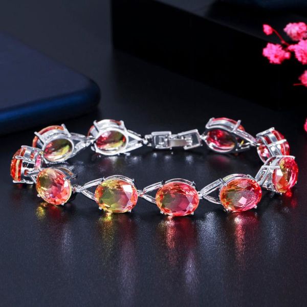 link, chain threegraces beautiful rainbow fire red cz crystal oval shape link tennis bracelets for women trendy party jewelry br165, Black
link, chain threegraces beautiful rainbow fire red cz crystal oval shape link tennis bracelets for women trendy party jewelry br165, Black