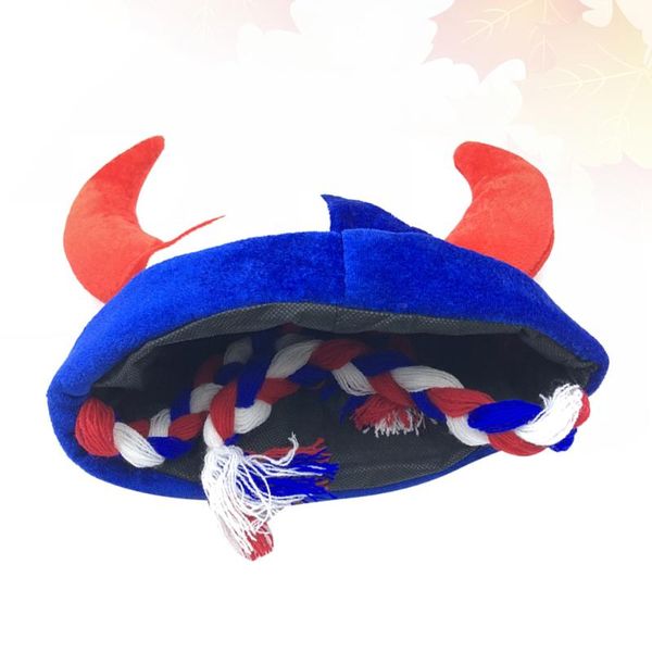 party hats birthday headdress ox horn braid hat funny performance cosplay decor (blue, red and white)
party hats birthday headdress ox horn braid hat funny performance cosplay decor (blue, red and white)