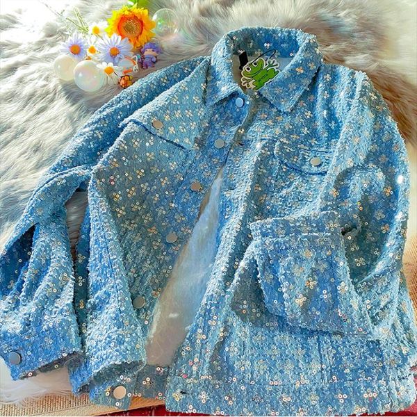 women's jackets retro sequined baseball uniform bomber jacket oversized spring fall denim beaded coat single-breasted cardigan chaquet, Black;brown
women's jackets retro sequined baseball uniform bomber jacket oversized spring fall denim beaded coat single-breasted cardigan chaquet, Black;brown