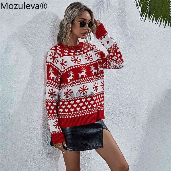 mozuelva woman's sweater elk fall and winter knitted around the female's neck christmas snowflake pullover ladies'nightgown, White;black
mozuelva woman's sweater elk fall and winter knitted around the female's neck christmas snowflake pullover ladies'nightgown, White;black