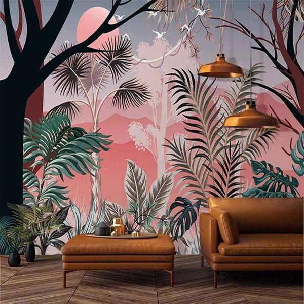 wallpapers custom 3d murals hand painted retro rain forest plants leaves po bedroom living room sofa background pink embossed wallpaper
wallpapers custom 3d murals hand painted retro rain forest plants leaves po bedroom living room sofa background pink embossed wallpaper
