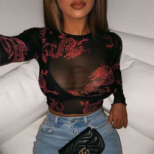 women t-shirt fashion ladies female mesh see-through autumn long sleeve pullover slim chinese style dragon print 210522, White
women t-shirt fashion ladies female mesh see-through autumn long sleeve pullover slim chinese style dragon print 210522, White