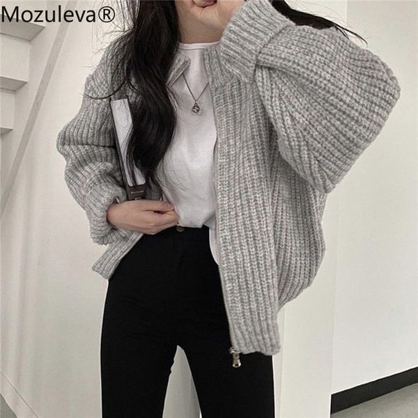 autumn winter women's sweaters zipper cardigans oversize korean elegant wild lady knitwears sweater coats 210427, White;black
autumn winter women's sweaters zipper cardigans oversize korean elegant wild lady knitwears sweater coats 210427, White;black