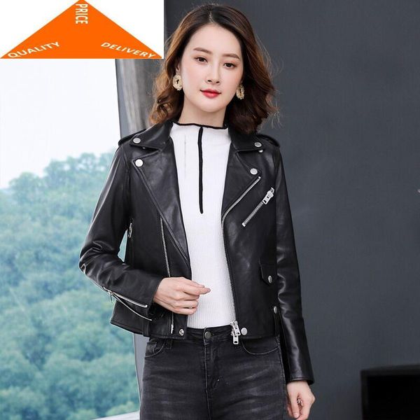 women's leather & faux real sheepskin fashion coat women winter clothes 2021 korean streetwear moto genuine jacket female chaqueta 9824, Black
women's leather & faux real sheepskin fashion coat women winter clothes 2021 korean streetwear moto genuine jacket female chaqueta 9824, Black
