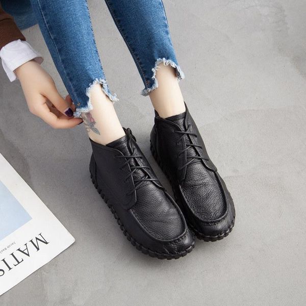 boots autumn and winter 2021 retro short women's soft sole leather flat casual single wenzhou shoes, Black
boots autumn and winter 2021 retro short women's soft sole leather flat casual single wenzhou shoes, Black