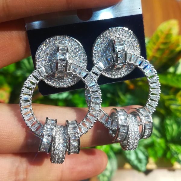 dangle & chandelier luxury full mirco paved crystal zircon rotatable circle earrings noble naija dubai wedding fashion jewelry, Silver
dangle & chandelier luxury full mirco paved crystal zircon rotatable circle earrings noble naija dubai wedding fashion jewelry, Silver