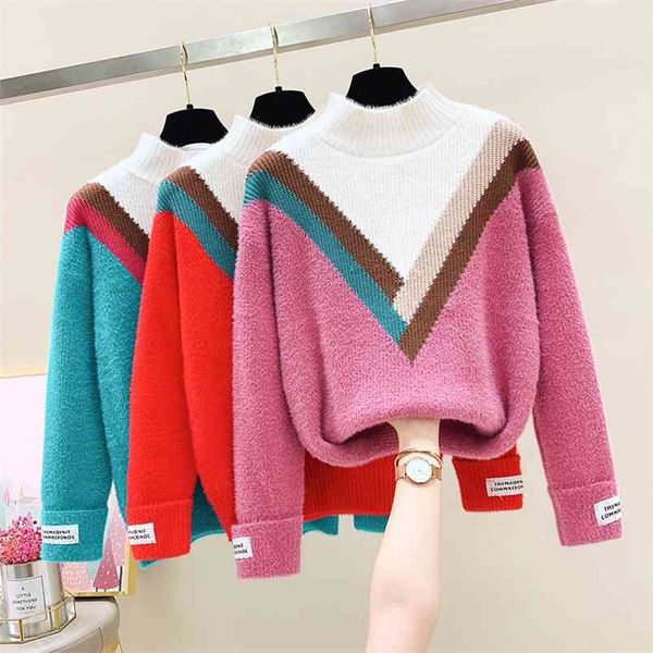 imitation mink velvet sweater women autumn and winter color-blocking half high neck pullover bottoming shirt gx1427 210507, White;black
imitation mink velvet sweater women autumn and winter color-blocking half high neck pullover bottoming shirt gx1427 210507, White;black