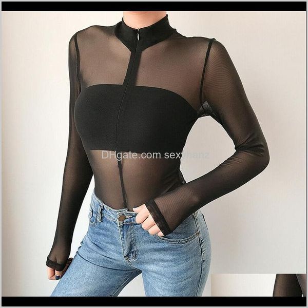 jumpsuits & rompers womens clothing apparel drop delivery 2021 black basic mesh rib knit elegant women autumn bodysuits fashion long sle, Black;white
jumpsuits & rompers womens clothing apparel drop delivery 2021 black basic mesh rib knit elegant women autumn bodysuits fashion long sle, Black;white