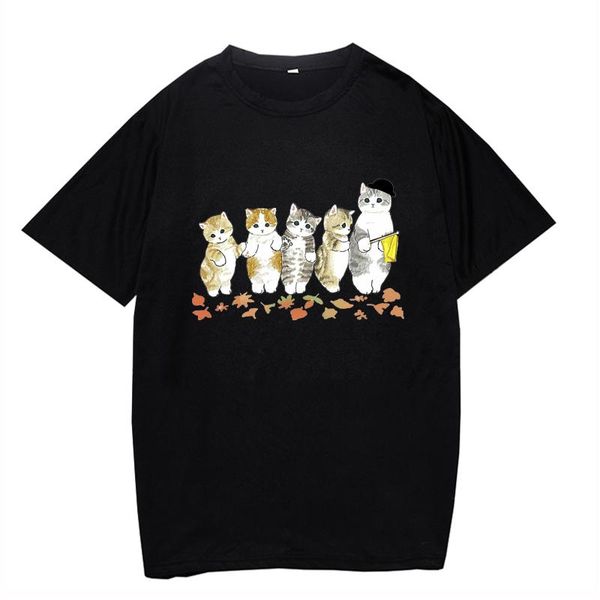 women's t-shirt women summer black t graphic fashion cute printed kawaii cat shirt korean version teens clothes plus size, White
women's t-shirt women summer black t graphic fashion cute printed kawaii cat shirt korean version teens clothes plus size, White