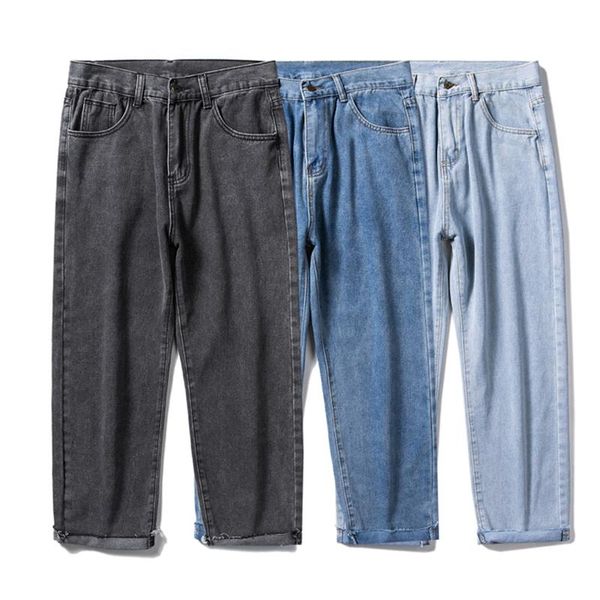 men's jeans autumn men wide-leg classic brand trend all-match loose straight denim cropped trousers male korean ankle-length pants, Blue
men's jeans autumn men wide-leg classic brand trend all-match loose straight denim cropped trousers male korean ankle-length pants, Blue
