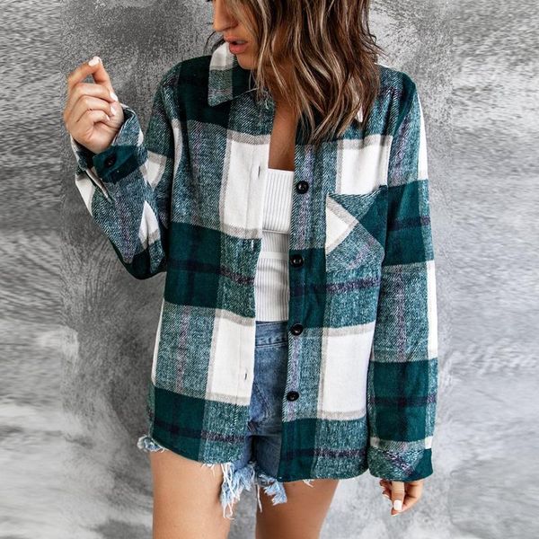 women's jackets 2021 female stripe print jacket long sleeve ladies leisure plaid coat autumn lapel loose clothing veste femme, Black;brown
women's jackets 2021 female stripe print jacket long sleeve ladies leisure plaid coat autumn lapel loose clothing veste femme, Black;brown