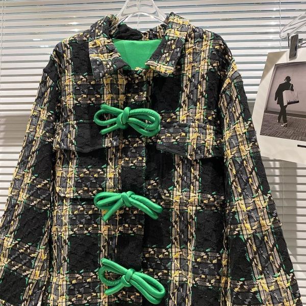 women's wool & blends 2021 winter women coil buckle strap design tweed woolen coat plaid large warm thicken high street, Black
women's wool & blends 2021 winter women coil buckle strap design tweed woolen coat plaid large warm thicken high street, Black