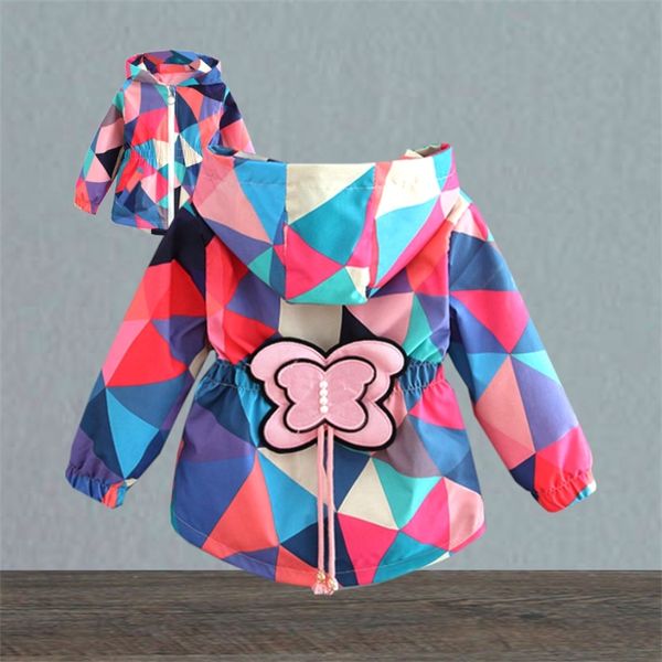 jacket for girls sweet butterfly applique geometric pattern printed hooded windbreaker coat 2-7 year baby quality child clothing 220222, Blue;gray
jacket for girls sweet butterfly applique geometric pattern printed hooded windbreaker coat 2-7 year baby quality child clothing 220222, Blue;gray