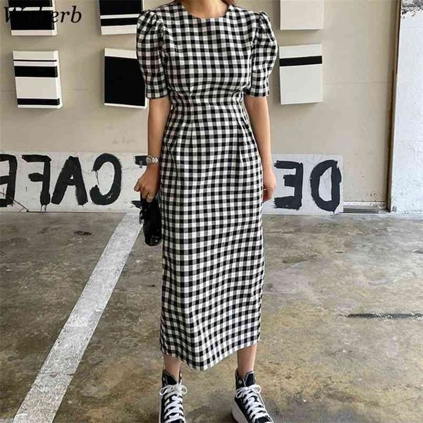 stylish lady girls plaid dress summer slim back split long dresses ol femme sweet puff sleeve vestidos 210519, Black;gray
stylish lady girls plaid dress summer slim back split long dresses ol femme sweet puff sleeve vestidos 210519, Black;gray