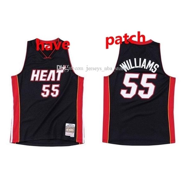 

09Men's basketball Miami\rHeat\r55 Jason\rWilliams Mitchell & Ness 2005-06 black Hardwoods Classics Authentic Jersey 01, Color1