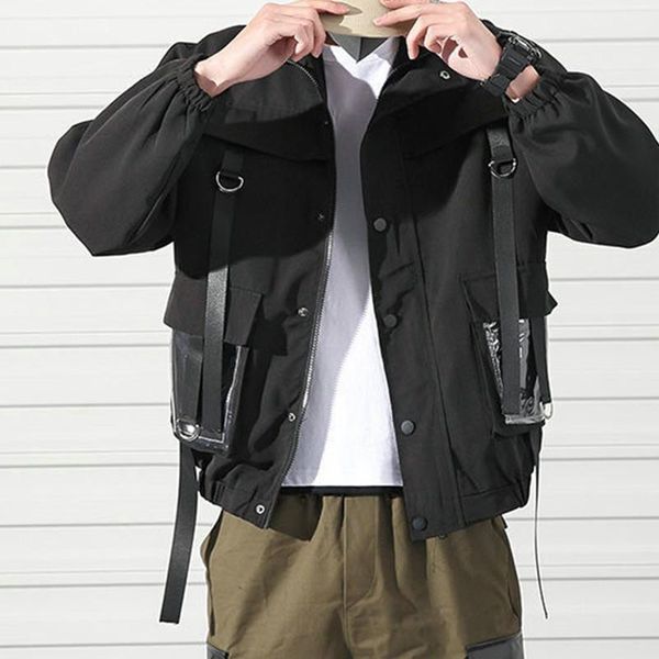 men military jacket coats casual windbreaker ribbons pockets men's overalls bomber hip hop streetwear man outwear jackets, Black;brown
men military jacket coats casual windbreaker ribbons pockets men's overalls bomber hip hop streetwear man outwear jackets, Black;brown