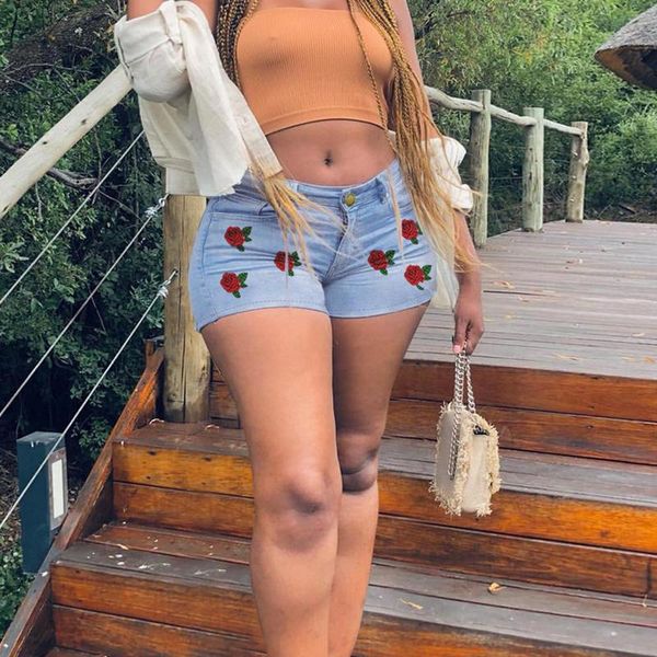 women's jeans strawberry pattern shorts feminino casual denim frayed tassel ripped multicolor pants, Blue
women's jeans strawberry pattern shorts feminino casual denim frayed tassel ripped multicolor pants, Blue