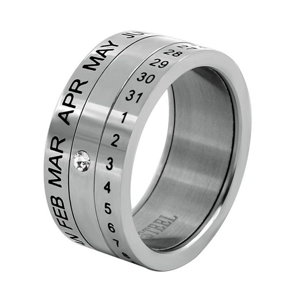 wedding rings number and month letter rotatable for men anillos titanium stainless steel punk party ring jewelry, Slivery;golden
wedding rings number and month letter rotatable for men anillos titanium stainless steel punk party ring jewelry, Slivery;golden