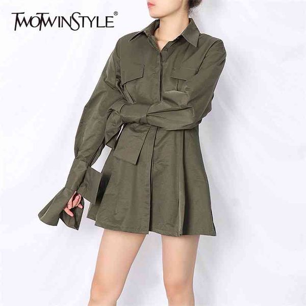 tunic shirt dress for women lapel long sleeve high waist solid mini dresses female fall fashion clothing 210520, Black;gray
tunic shirt dress for women lapel long sleeve high waist solid mini dresses female fall fashion clothing 210520, Black;gray