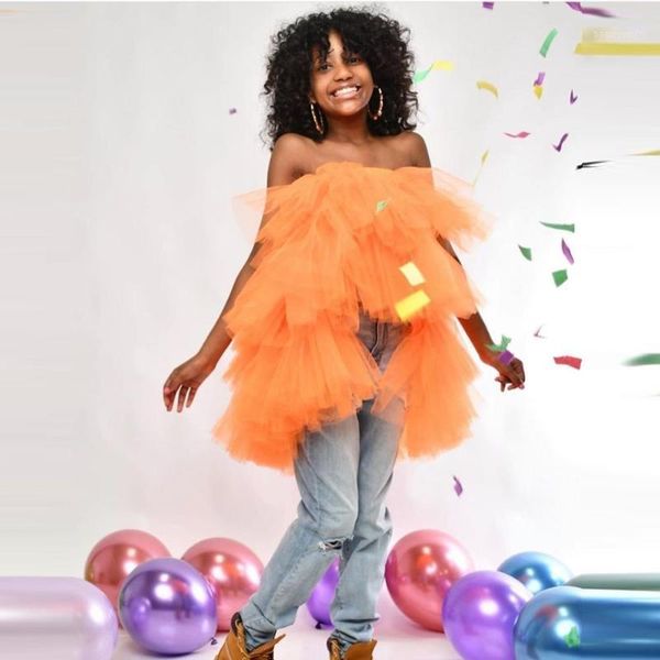 women's blouses & shirts cute birthday party tulle girls off the shoulder strapless long tiered personalized women plus size blouse, White
women's blouses & shirts cute birthday party tulle girls off the shoulder strapless long tiered personalized women plus size blouse, White