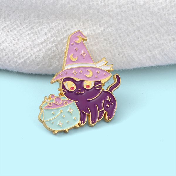 funny creative purple cat brooches cartoon moon witch hat enamel pins alloy brooch for girls denim shirt badge jewelry gift friend bag acces, Gray
funny creative purple cat brooches cartoon moon witch hat enamel pins alloy brooch for girls denim shirt badge jewelry gift friend bag acces, Gray