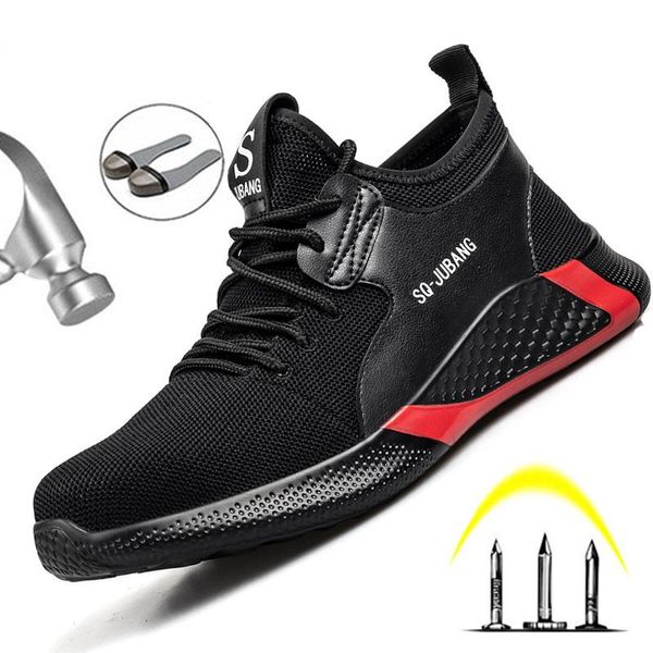 boots breathable men's safety shoes with steel toe cap casual work indestructible puncture-proof sneakers, Black
boots breathable men's safety shoes with steel toe cap casual work indestructible puncture-proof sneakers, Black