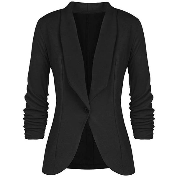 cinessd office lady blazers coat solid long sleeves cardigan button casual suit navy blue draped slim cotton women blazer jacket 201013, White;black
cinessd office lady blazers coat solid long sleeves cardigan button casual suit navy blue draped slim cotton women blazer jacket 201013, White;black