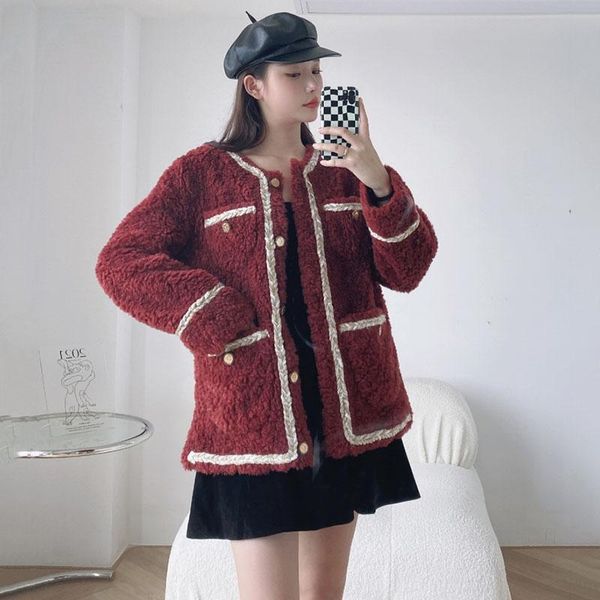 women's wool & blends 2021 winter women coat genuine sheep shearling jackets natural 100% long overcoats female elegant loose thick war, Black
women's wool & blends 2021 winter women coat genuine sheep shearling jackets natural 100% long overcoats female elegant loose thick war, Black