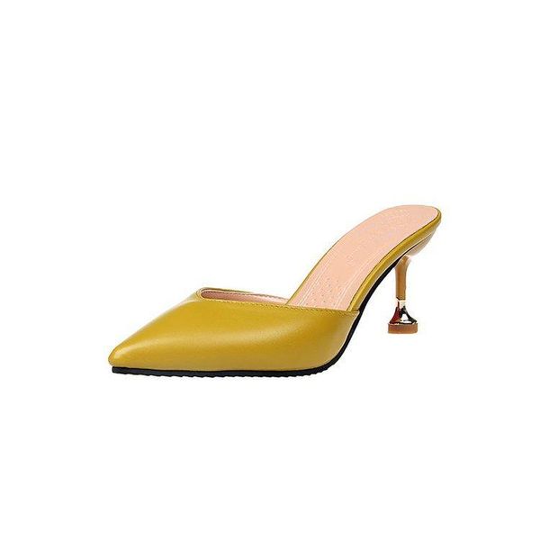 slippers closed-toe women's style shoes spring and autumn high heel women pointed semi slipper, Black
slippers closed-toe women's style shoes spring and autumn high heel women pointed semi slipper, Black