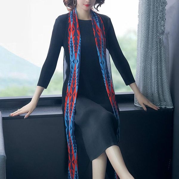 casual dresses design scarf collar fake two-piece printed miyak loose women mesh pleated dress female elegant office black, Black;gray
casual dresses design scarf collar fake two-piece printed miyak loose women mesh pleated dress female elegant office black, Black;gray