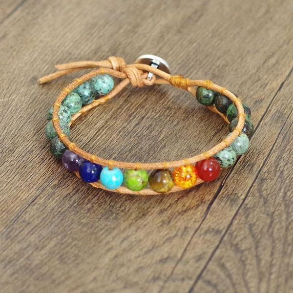 charm bracelets women men leather wrap bracelet natural stone beads 7 chakra bohemia yoga party jewelry lover gift, Golden;silver
charm bracelets women men leather wrap bracelet natural stone beads 7 chakra bohemia yoga party jewelry lover gift, Golden;silver