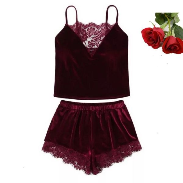 women's sleepwear veet lace suspender vest fun underwear home pajamas set y405, Black;red
women's sleepwear veet lace suspender vest fun underwear home pajamas set y405, Black;red