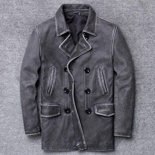 men's leather & faux 2021 genuine retro style long jacket autumn and winter motorcycle slim casual coat plus size 5xl, Black
men's leather & faux 2021 genuine retro style long jacket autumn and winter motorcycle slim casual coat plus size 5xl, Black