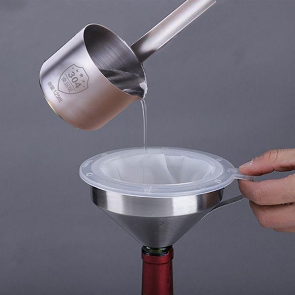 colanders & strainers stainless steel kitchen funnel with detachable filter strainer nylon mesh wide mouth transferring oil liquid set
colanders & strainers stainless steel kitchen funnel with detachable filter strainer nylon mesh wide mouth transferring oil liquid set