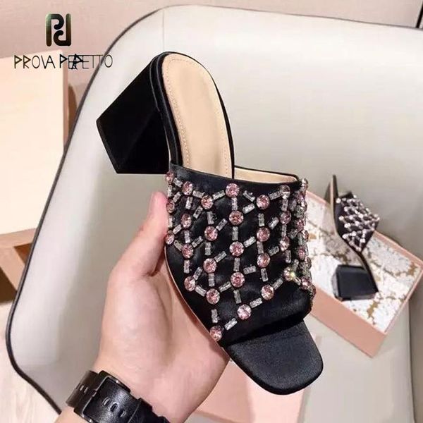square toe open elegant noble fashion gentle female flat sandals slippers 2021 rhinestone thick heel satin high mules, Black
square toe open elegant noble fashion gentle female flat sandals slippers 2021 rhinestone thick heel satin high mules, Black
