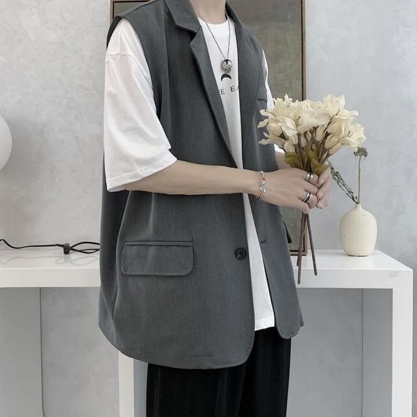 men's vests autumn suit vest fashion solid color business casual dress men streetwear wild loose korean style mens s-xl, Black;white
men's vests autumn suit vest fashion solid color business casual dress men streetwear wild loose korean style mens s-xl, Black;white