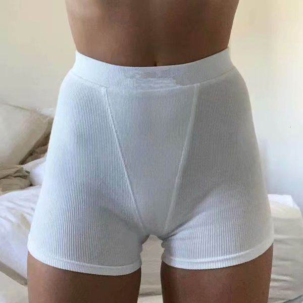 women's shorts bottomed fashion blogger multi color rib elastic tight riding pants flat leg sports, White;black
women's shorts bottomed fashion blogger multi color rib elastic tight riding pants flat leg sports, White;black