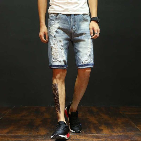 men's shorts summer short jeans holes denim light blue jean slim fit casual oluv, White;black
men's shorts summer short jeans holes denim light blue jean slim fit casual oluv, White;black