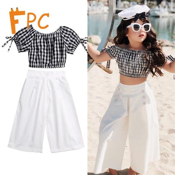 clothing sets plaid print crop solid capris pants fashion for children fit flare puff sleeve long 2 piece set 2-6t girls, White
clothing sets plaid print crop solid capris pants fashion for children fit flare puff sleeve long 2 piece set 2-6t girls, White
