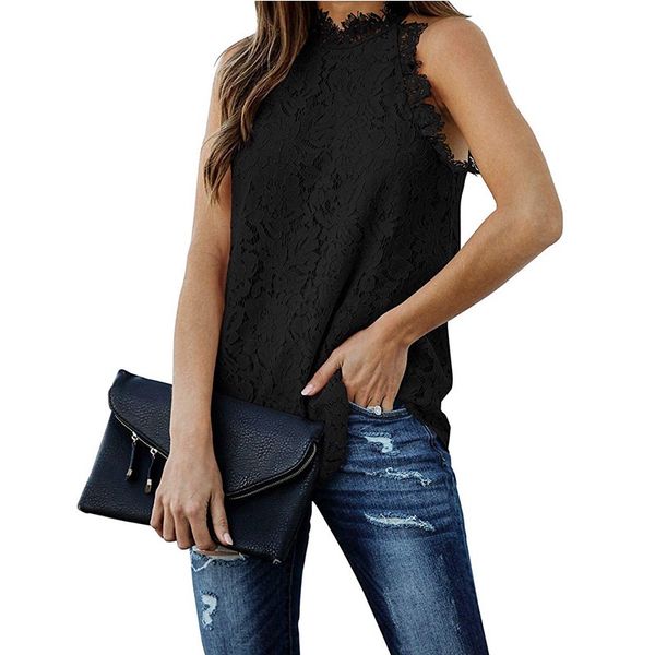 women camis lace print floral crochet hollow out tank casual blouse summer sleeveless shirts clubwear, White
women camis lace print floral crochet hollow out tank casual blouse summer sleeveless shirts clubwear, White