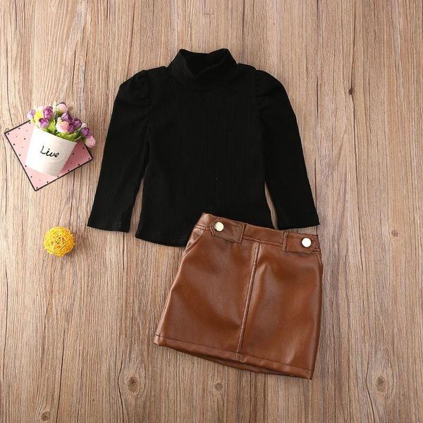 toddler kids baby girls clothes sets turtleneck sweater pu leather skirt outfit 2-7 years clothing, White
toddler kids baby girls clothes sets turtleneck sweater pu leather skirt outfit 2-7 years clothing, White