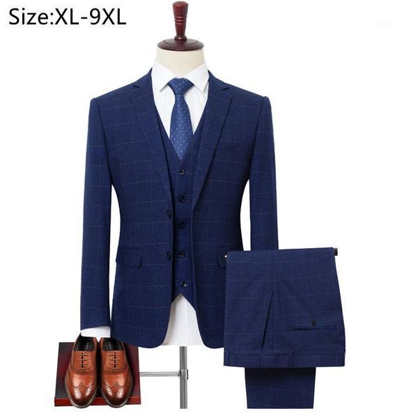 men's suits & blazers 2021 brand large size retro plaid suit business wedding banquet formal wear (jacket + vest pants), White;black
men's suits & blazers 2021 brand large size retro plaid suit business wedding banquet formal wear (jacket + vest pants), White;black